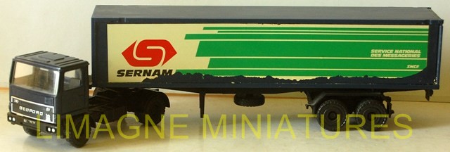 Camion Gescha 1/50 – Bedford 340 V8 Avec Remorque SERNAM SNCF – Rare